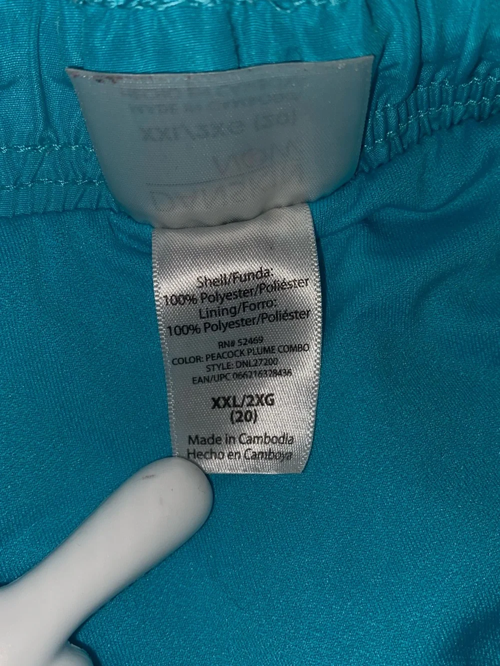 DANSKIN NOW Athletic Running Shorts Teal Blue Lightweight SZ XXL 2XL 20